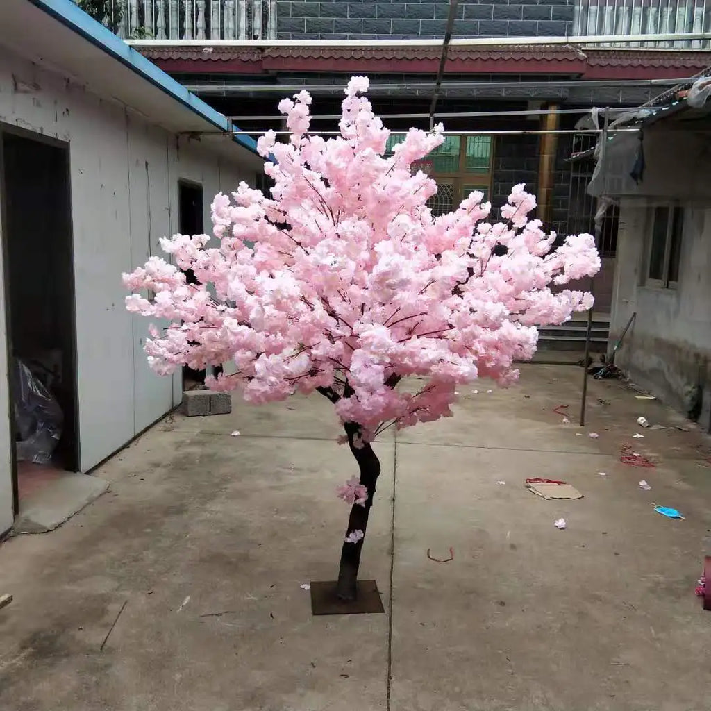 🌸 Artificial White Cherry Blossom Tree – Handmade Silk Flower Tree for Weddings, Malls & Indoor Decor