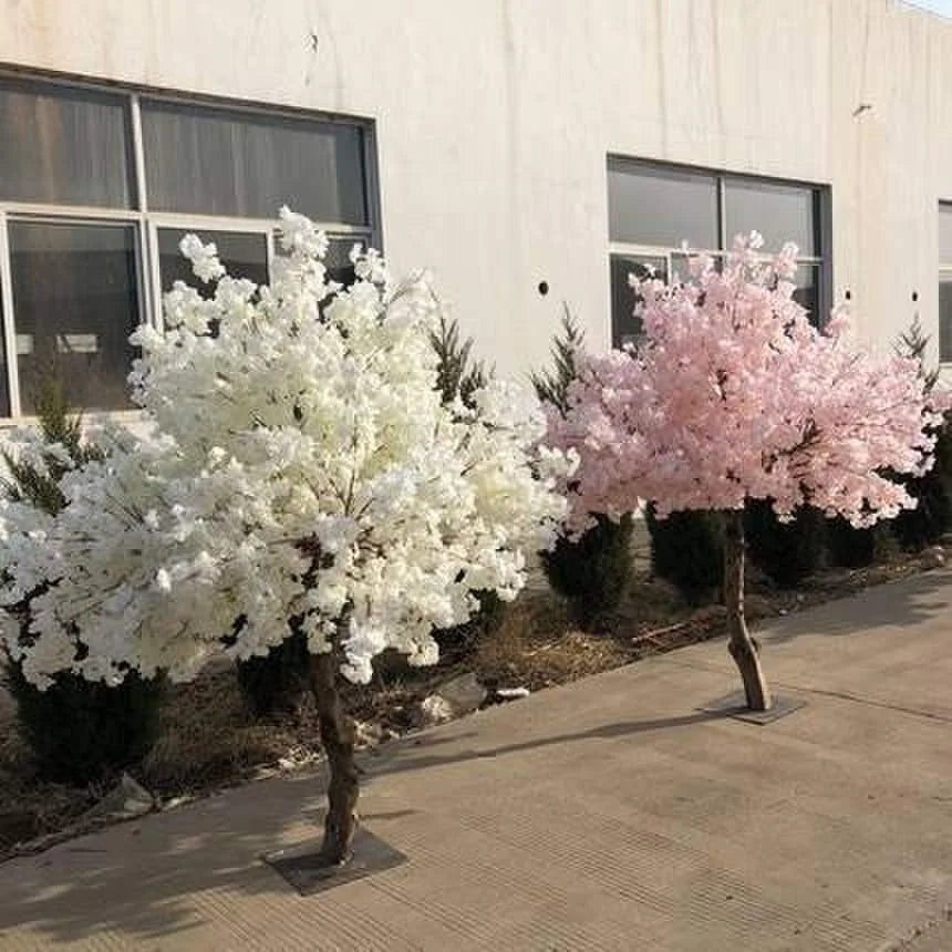 🌸 Artificial White Cherry Blossom Tree – Handmade Silk Flower Tree for Weddings, Malls & Indoor Decor