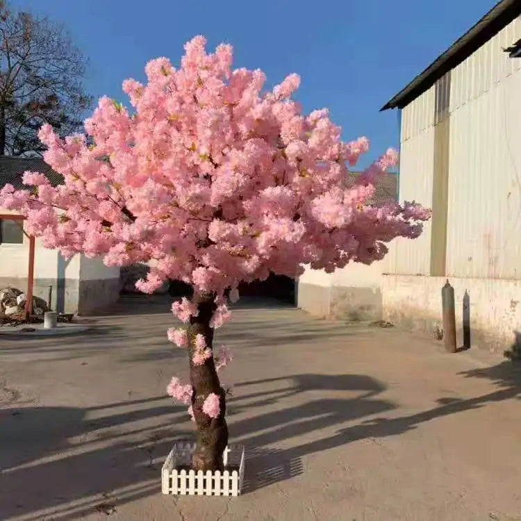🌸 Artificial White Cherry Blossom Tree – Handmade Silk Flower Tree for Weddings, Malls & Indoor Decor