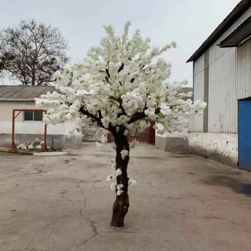🌸 Artificial White Cherry Blossom Tree – Handmade Silk Flower Tree for Weddings, Malls & Indoor Decor