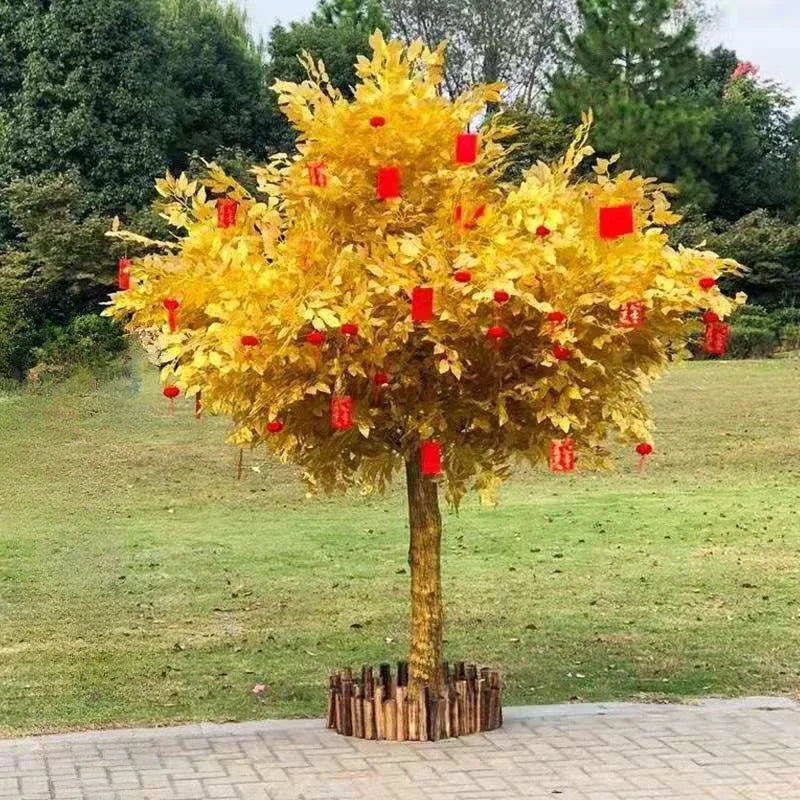 🌸 Floor-Standing Large Artificial Tree – Peach, Cherry, or Red Maple for Weddings, Hotels & Home Decor