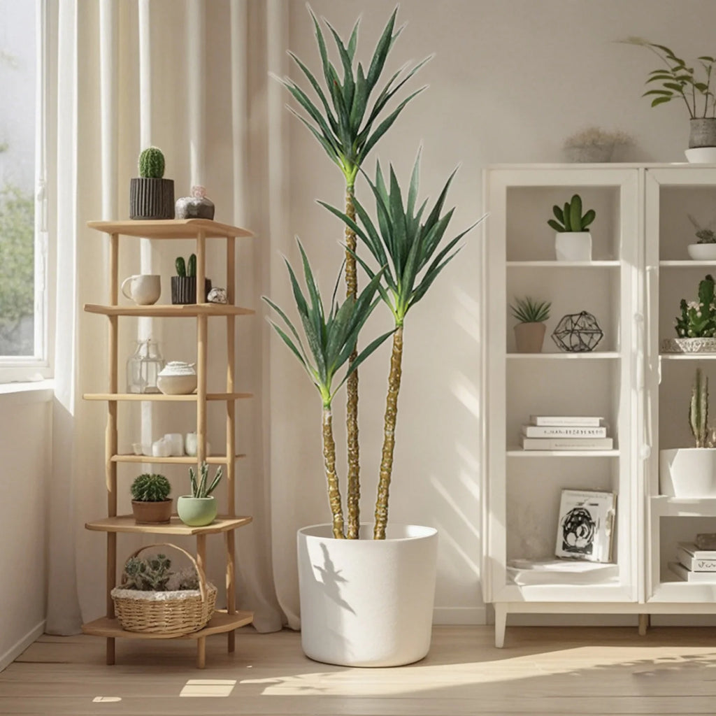 🌵 160cm Artificial Agave Tree – Faux Plant with 3 Trunks in Pot for Indoor & Outdoor Decor