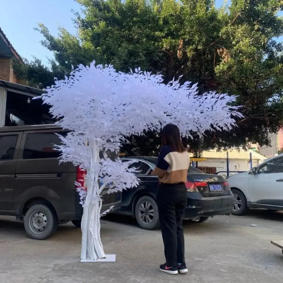 🌸 Floor-Standing Large Artificial Tree – Peach, Cherry, or Red Maple for Weddings, Hotels & Home Decor
