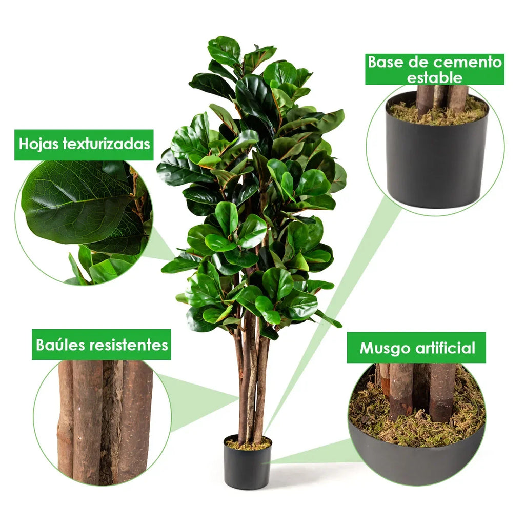 🌳 1.5M Tall Artificial Fig Tree – Realistic Indoor Plant with Pot for Home & Office Decor